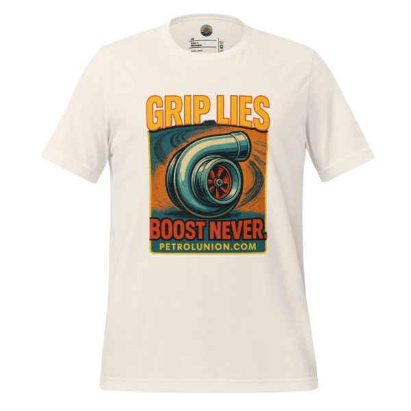 GRIP LIES. BOOST NEVER - Vintage White Tee