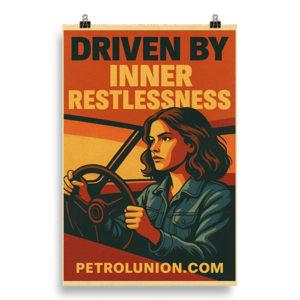 DRIVEN BY INNER RESTLESSNESS – Poster