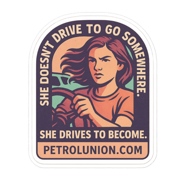She Doesn’t Drive to Go Somewhere – She Drives to Become - sticker