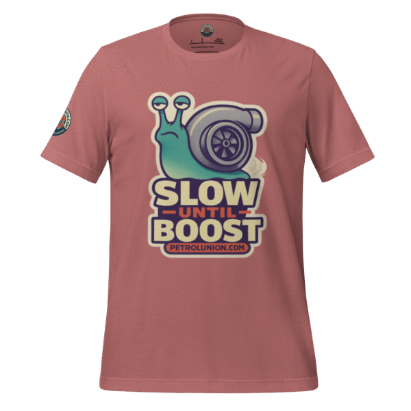 SLOW UNTIL BOOST – TURBO SNAIL - Mauve Tee