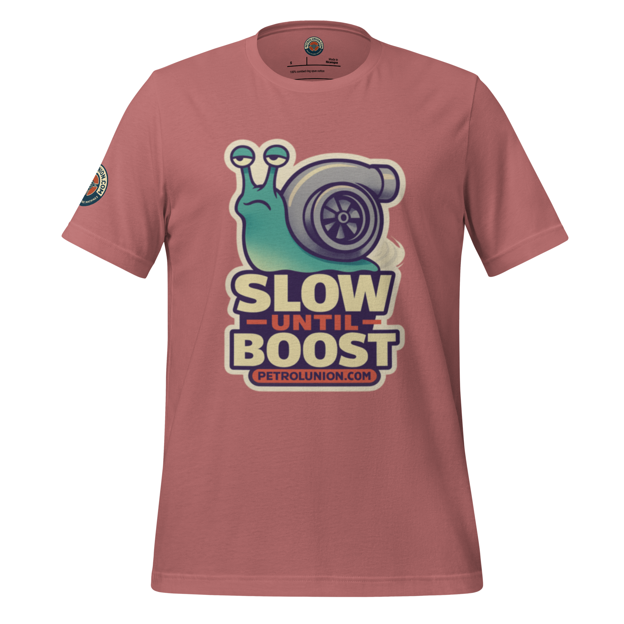 SLOW UNTIL BOOST – TURBO SNAIL - Mauve Tee