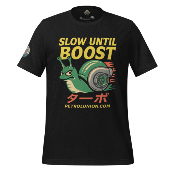 SLOW UNTIL BOOST – TURBO SNAIL - Vintage Black Tee