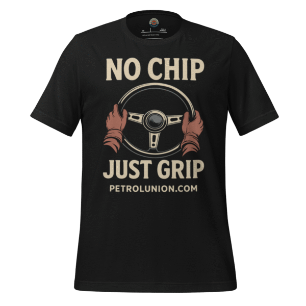 No Chip, Just Grip - Vintage Black Tee